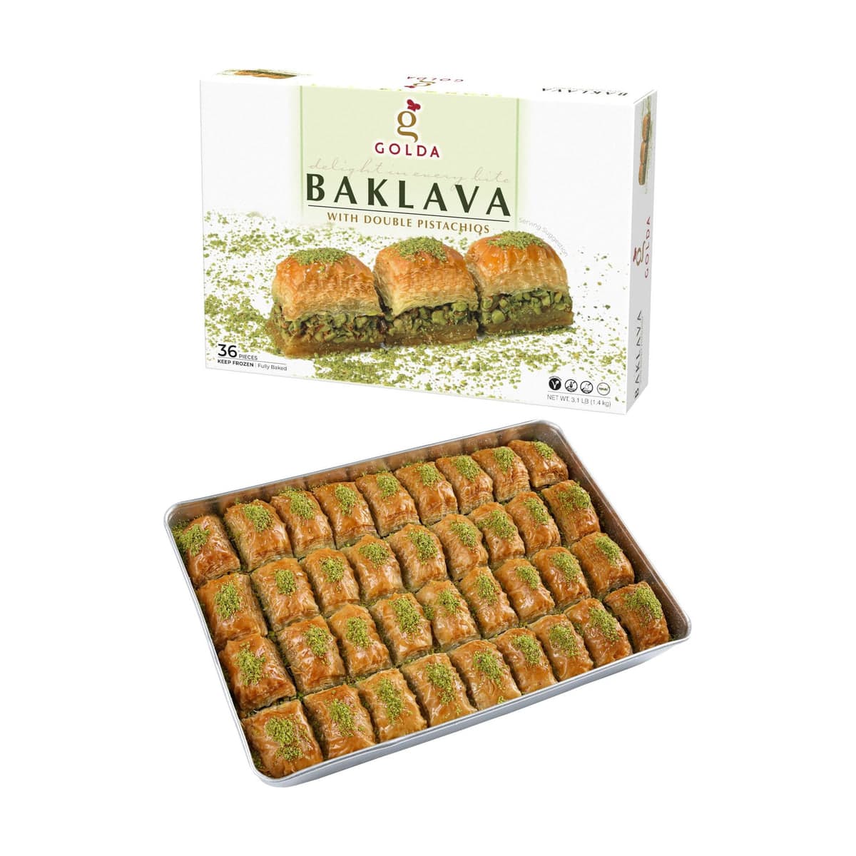 Golda بقلاوة بالفستق المضاعف (Fıstıklı Baklava)