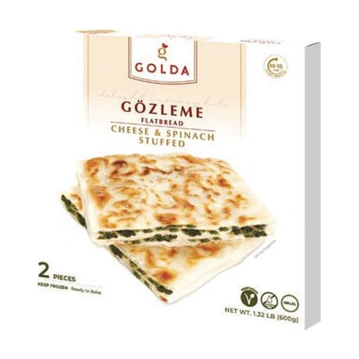 Golda خبز رقيق بالسبانخ والجبن (Gözleme)