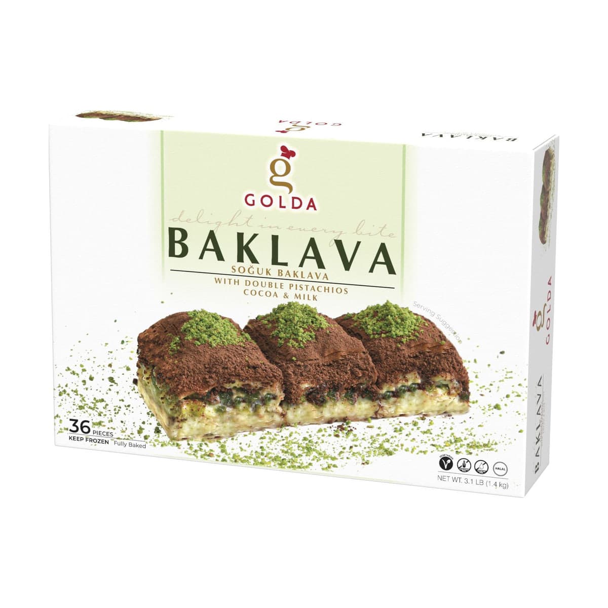 Golda بقلاوة بالحليب والكاكاو (Soğuk Baklava)