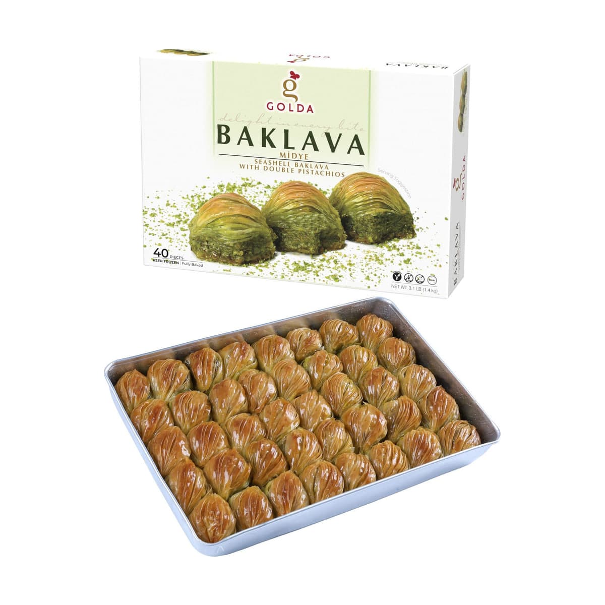 Golda بقلاوة الصدفة (Midye Baklava)