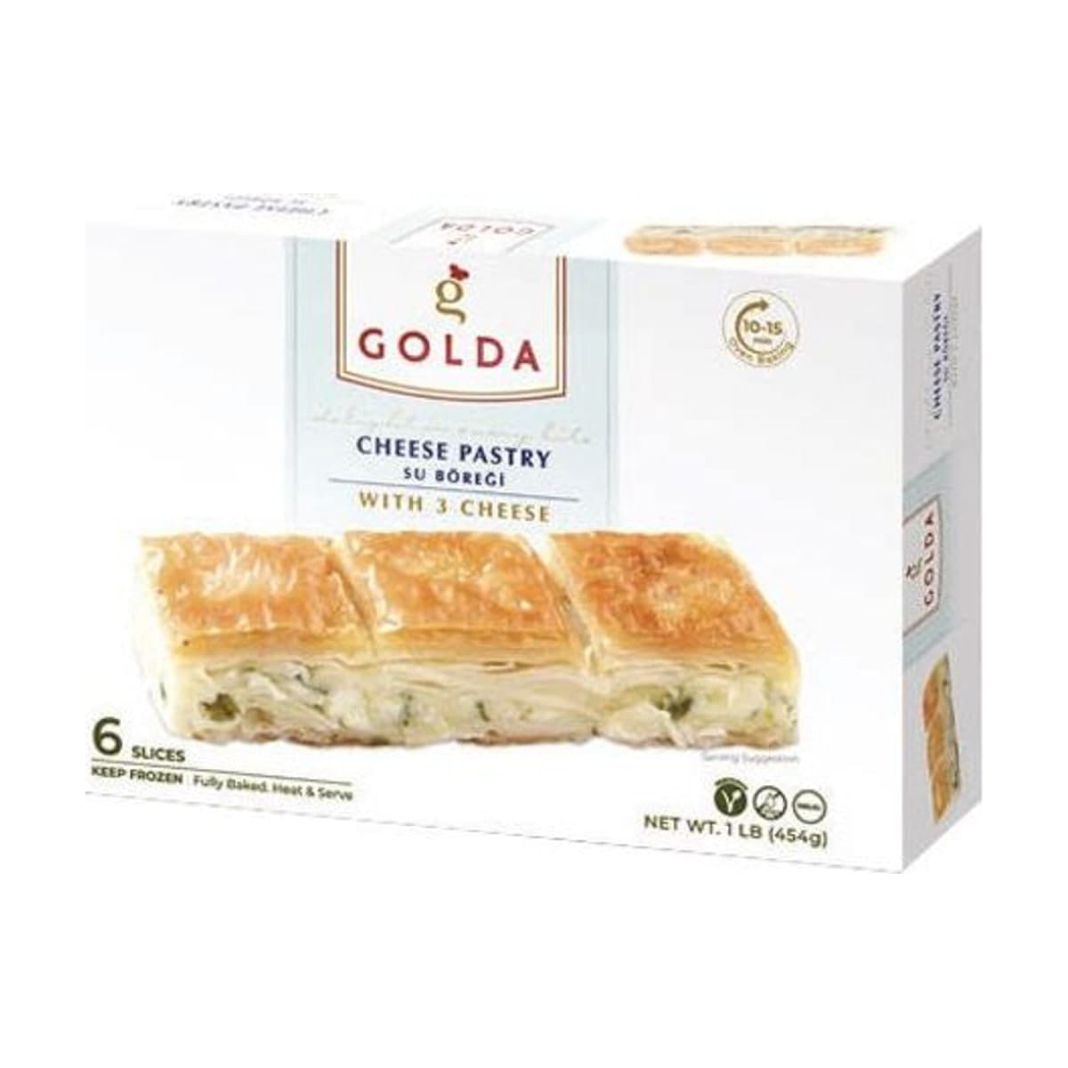 Golda معجنات بثلاثة أجبان (Su Böreği)