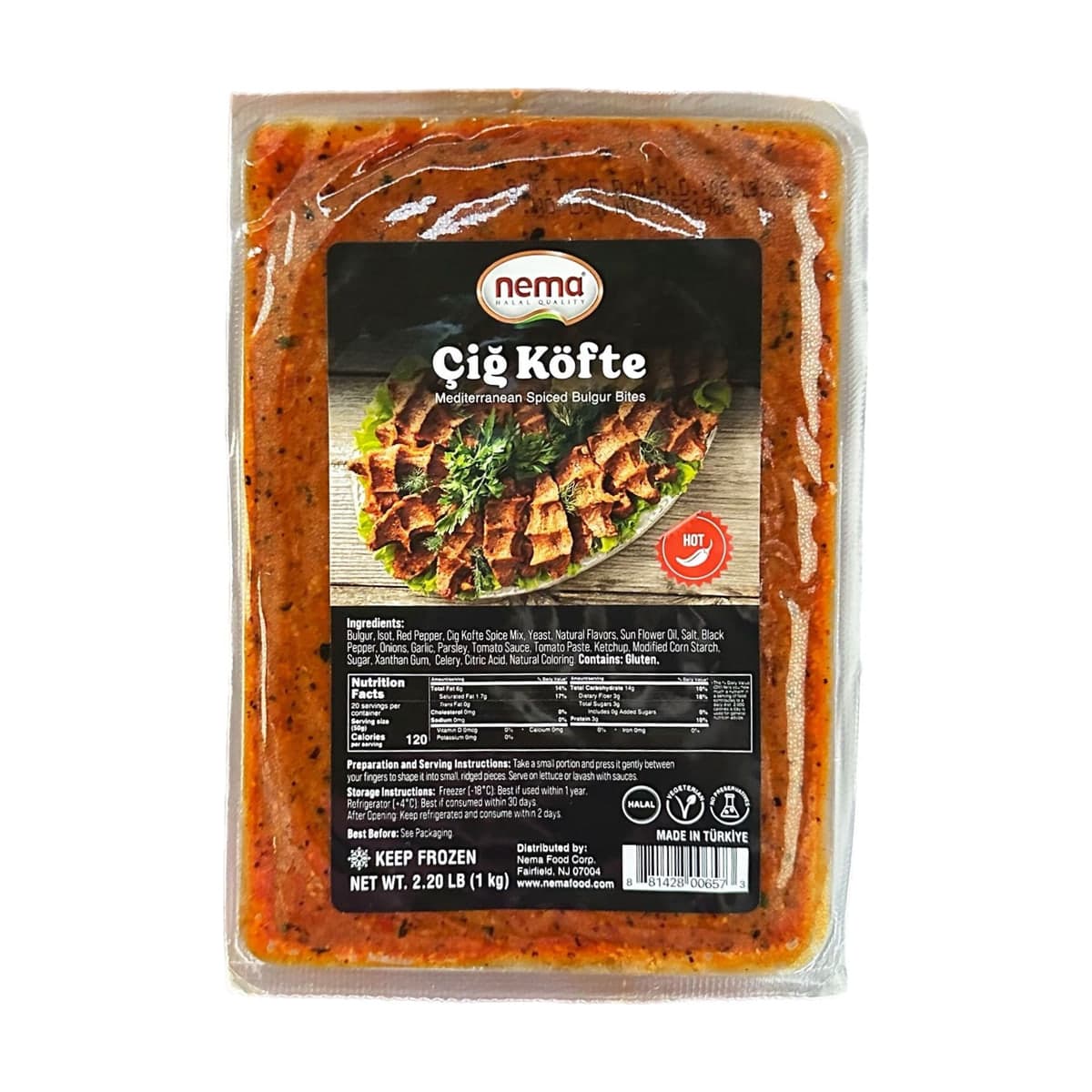 Nema Çiğ köfte en format familial, piquant
