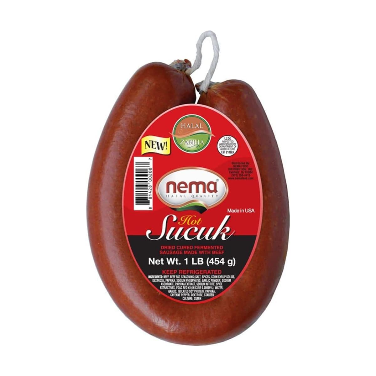 Nema حلقة سجق بقري حار