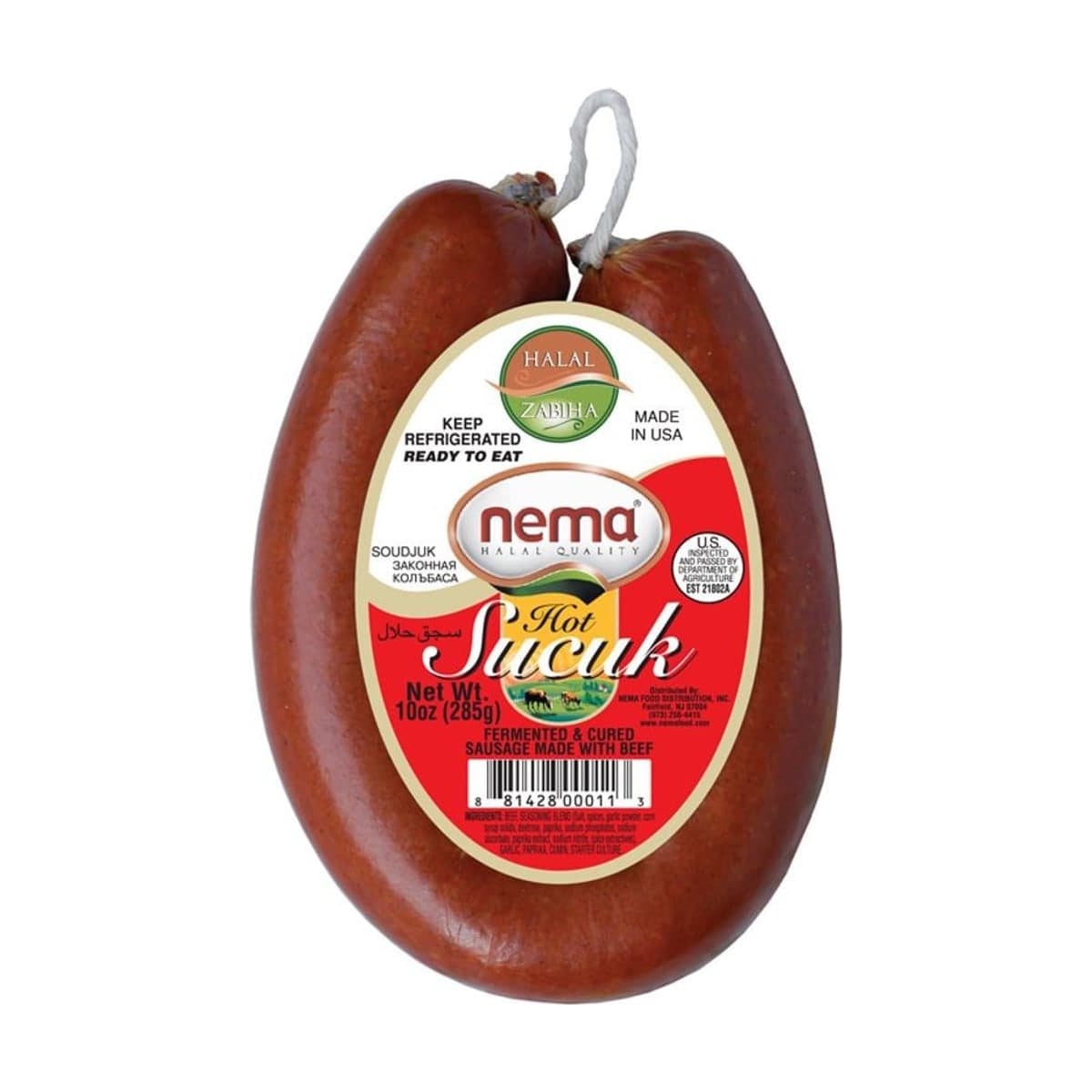 Nema Sujuk de bœuf en anneau, piquant