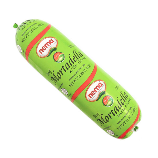 Nema Beef Mortadella with Olives Big Size 6 lb NEMA FOOD